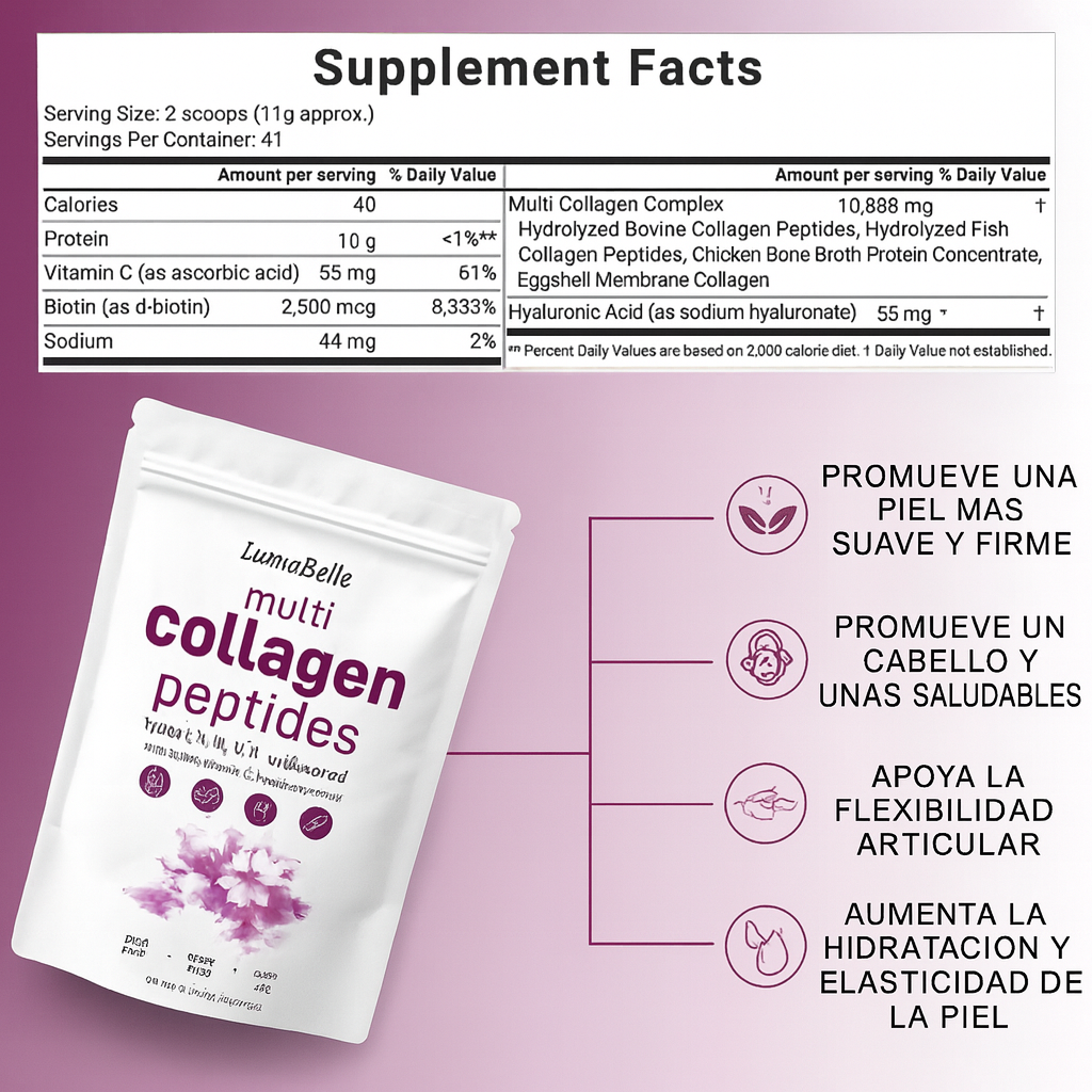 Multicolágeno 5 en 1 | Repara y Rejuvenece Desde Adentro